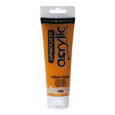 TINTA ACRILICA DALER ROWNEY TUBO DE 120 ML AMARELO OCRE 690